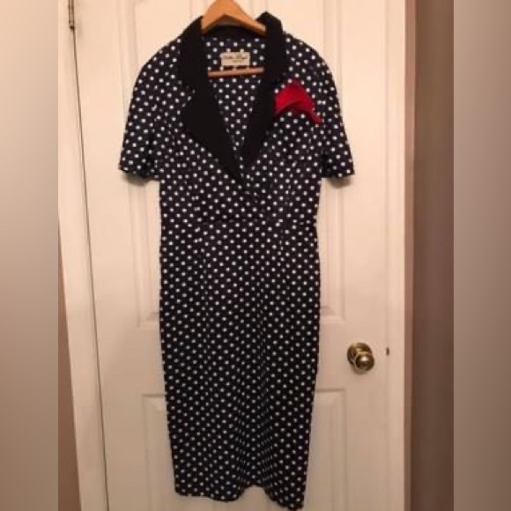 XL Polka dot wiggle dress by Bettie Page